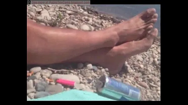 Heta Voyeur French Couple Mature Fuck On Beach klipp Videor
