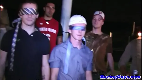 مقاطع فيديو ساخنة Humiliating outdoor nighttime hazing ritual