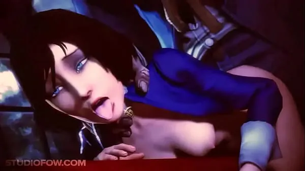 Heiße Sexy Bioshock Elizabeth bückt sich für massiven SchwanzClips-Videos