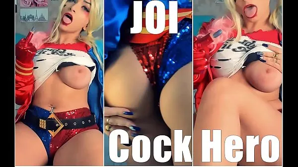 SEXY HARLEY QUINN JOI BIG BOOBS CAZZO EROE, Sborra sulle tetteclip video hot