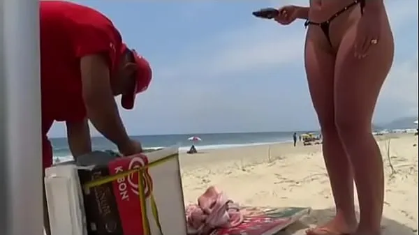 Hot showing off on the beach clips Videos