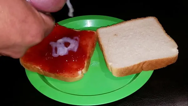 Vídeos de Sándwich de semen y gelatina. Delicioso clips calientes