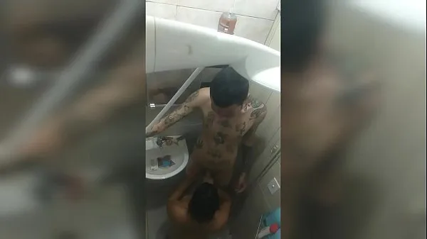 Vídeos de Filmé a la chica nueva en el baño, con la boca sobre la polla del tatuado ... Ela Baez y Dluquinhaa clips calientes