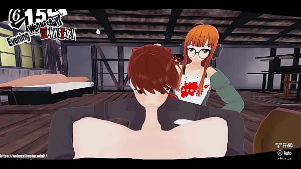 Persona 5 Kasumi Pompini con Sakura che le mostra come si faclip video hot