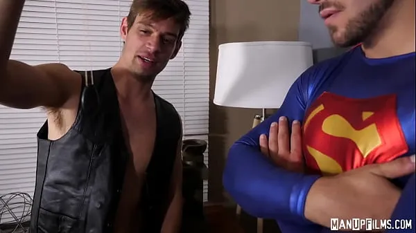 Hot Superman Dante Colle Dominates Bad Guy Michael Delray! Cosplay Chastity clips Videos