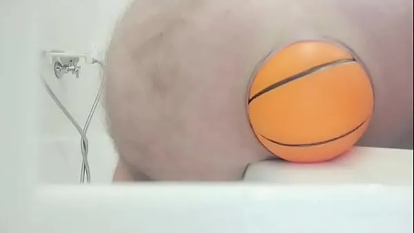 Hot Huge 12cm wide Soccer Ball slides out of my Ass on side of Bath clips Videos