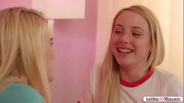 Hot 19yo teen Dixie Lynn and Nikki Sweet are excited for their first time porn shoot blondes suck tits and 69 oral while using a toy clips Videos