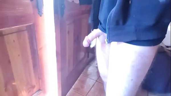 Hot EXHIBITION walking around the house and the yard without pants! I masturbate showing my penis clips Videos