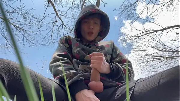 Hot Sweet Boy Jerking his Big Dick Outdoor clips Videos
