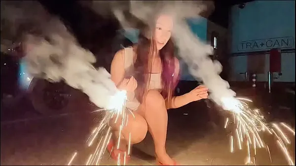 Hot Date her in Okinawa and end with fireworks clips Videos
