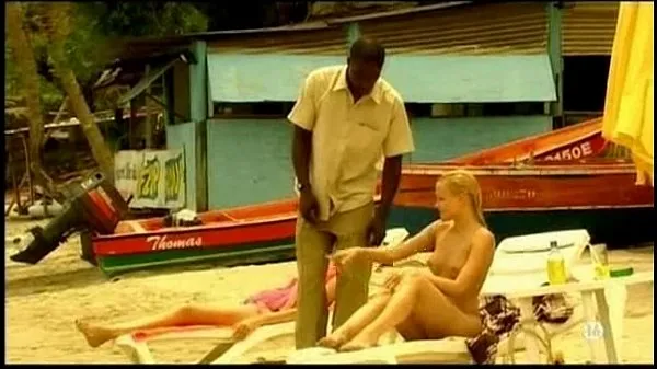 Hot Young blonde white girl with black lover - Interracial Vacation clips Videos