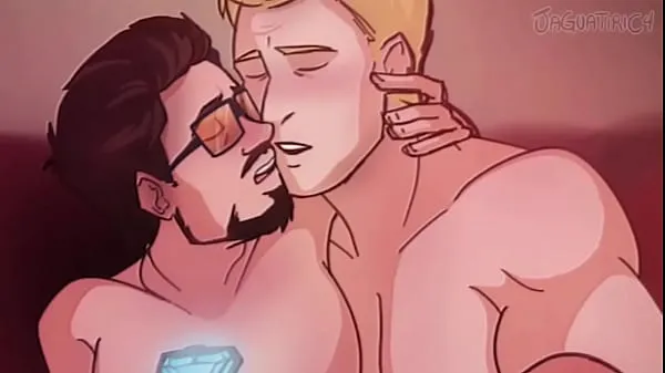 Hot Iron Man x Captain America - Tony Stark x Steve Rogers Stony Marvel gay sex clips Videos