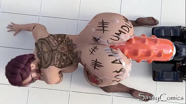 Hot Extreme Monster Dildo Anal Fuck Machine Asshole Stretching - 3D Animation clips Videos