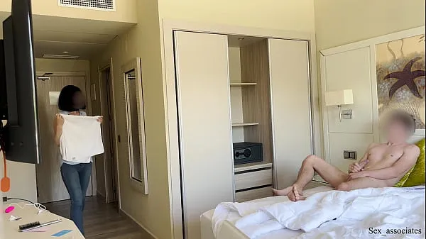 Hot PUBLIC DICK FLASH. I pull out my dick in front of a hotel maid and she agreed to jerk me off clips Videos
